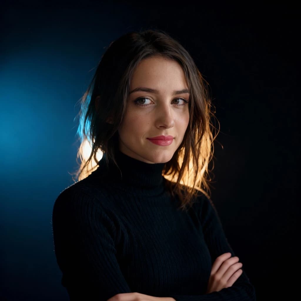 Click to zoom Rim Light Portrait Generated Example 1 - Nano Banana AI Transformation Result